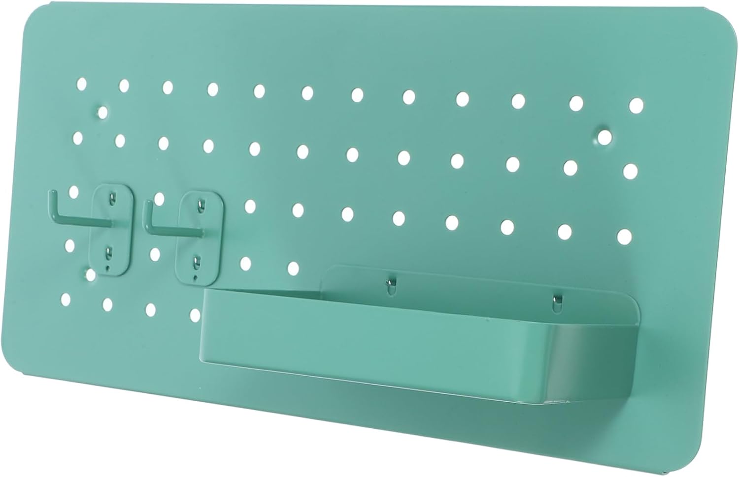 GARVALON 1 Set Pegboard Wall Organizer Storage Box with Hooks Stylish Desktop Shelf for Efficient Workspace Organization and Easy Installation for Home Office Craft Room