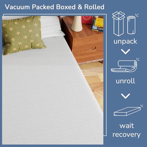 Image of PayLessHere 5 inch Memory Foam Mattress Cooling Gel Green Tea Infused Mattress,Fiberglass Free,CertiPUR-US Certified,Cooler Sleep Supportive & Pressure Relief,White California King