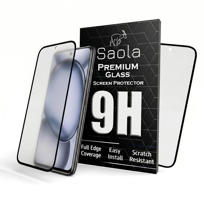 Image of Saola Anti-Glare Matte Screen Protector for Itel A80 | Smooth Touch Finish, 9H Strength Glass, Full Coverage, Bubble-Free Installation Kit | Quick & Easy Application | Pack of 1