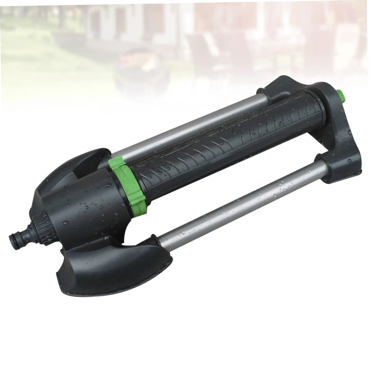 Irrigatore Rotante Automatico da Giardino 1 Pezzo Plastica Metallo Nero | Oscillante per Prato, Rapido Bagnamento del Terreno, Copertura Ampia, Uso su Piante