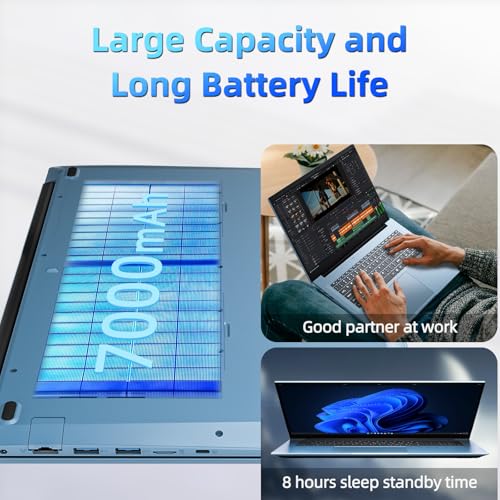 MELIUNA Laptop, 15.6 Inch Laptop Computer with Windows 11 Laptops, 16GB RAM 1024GB SSD, Celeron, Office 365, WiFi 6, IPS FHD, 180° Viewing, 53.2WH Battery, HDMI, Cooling Fan(Gray)