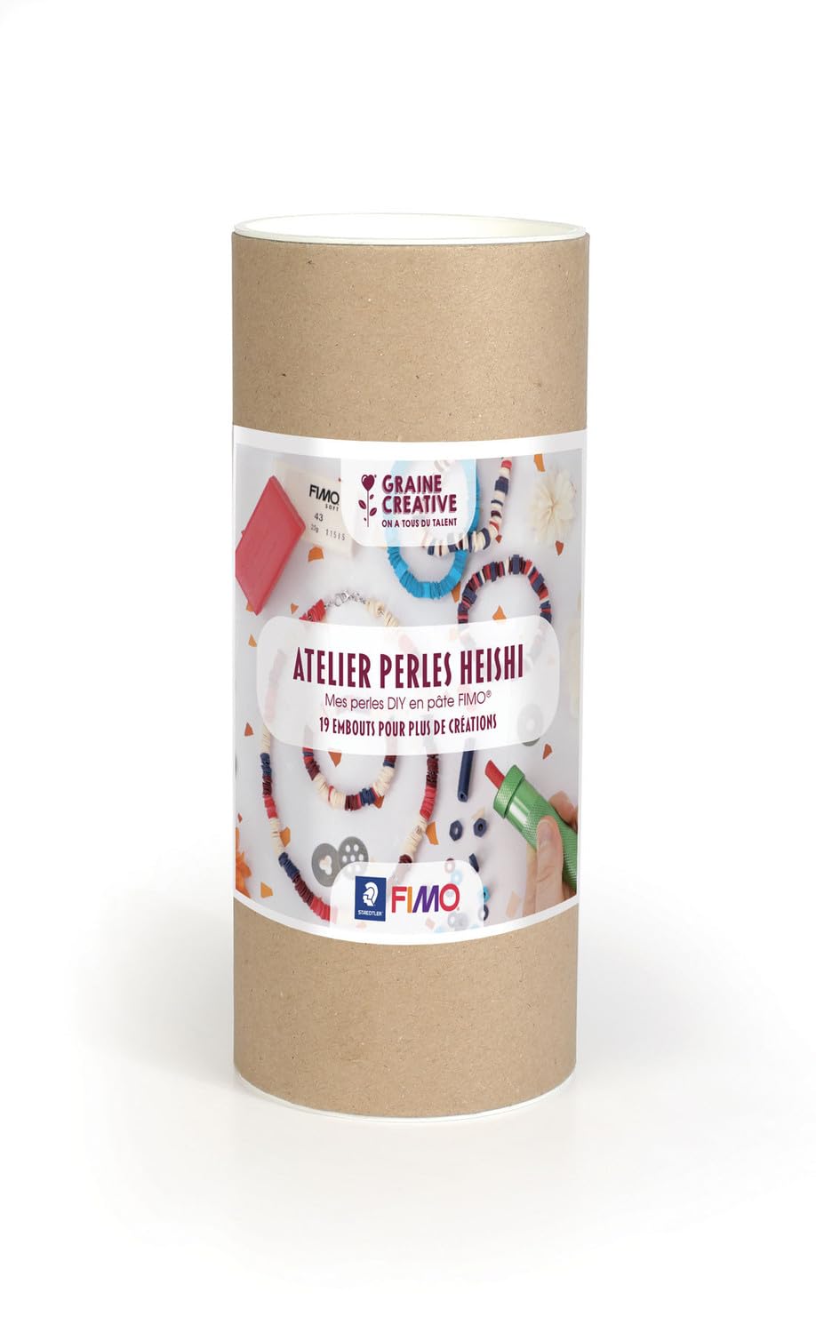 FIMO zestaw biżuterii z koralików heishi ze strzykawką, Large, Perła