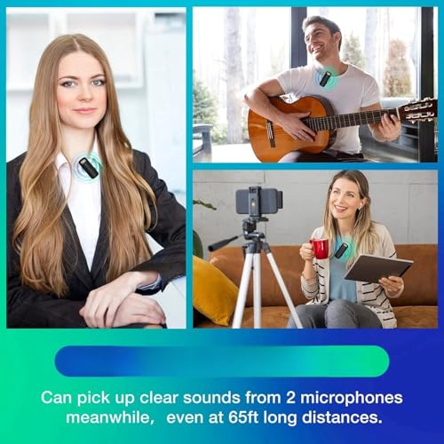 Image of Omnidirectional Wireless Lavalier Microphone for Android /iPhone 3 in 1 Collar Mic with USB-C & Lightning Plug | Rechargeable Wireless Mini Portable Bluetooth Speaker with Microphone (J-13 Black)