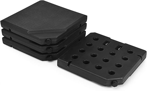 Miniatura 4 de HAPPYGRILL Base de sombrilla de patio, soporte de peso voladizo para sombrilla con base de sombrilla con relleno de arena, pesos de 220 libras