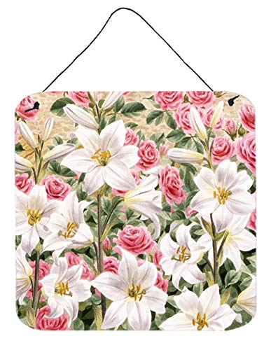 Caroline's Treasures ASAD0115DS66 Lilies and Roses by Sarah Adams Wall or Door Hanging Prints, 6x6, Multicolor