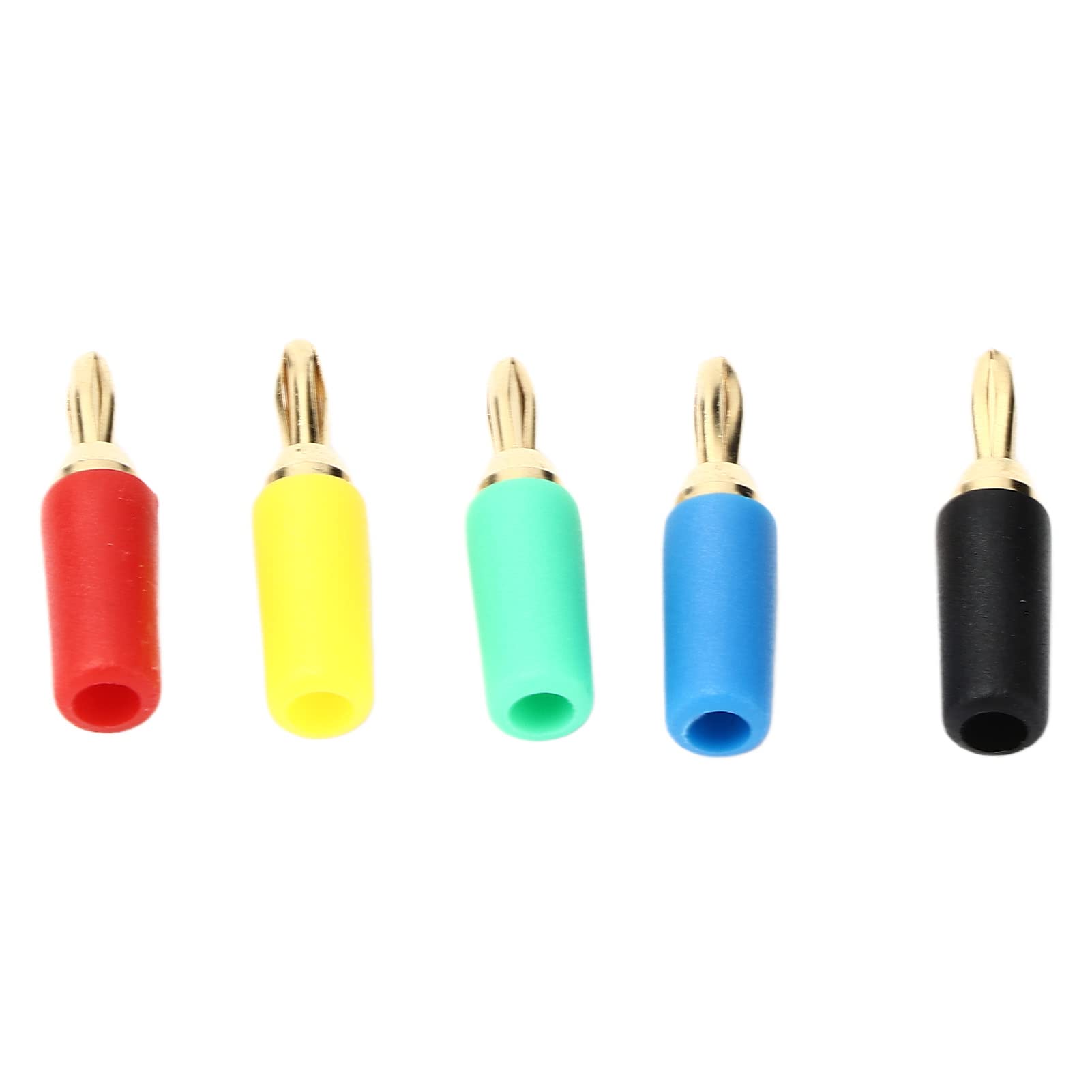 Yctze Fiches Banane Plaquées Or 2.5mm, Connecteurs à Souder pour Projets Fiables et électroniques, 10 Pièces