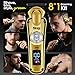 DSP Men's Grooming Kit, Beard Trimmer for Men, Nose Trimmer, Body Trimmer, Foil Shaver, T-Blade, Mustache, Cordless Hair Trimmer, IPX6 Waterproof,2 Speeds Adjustable, Gift for Men (Gold)