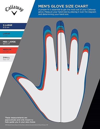 Miniatura 5 de Callaway Weather Spann - Guante de golf sintético de calidad prémium para hombre