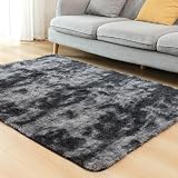 PUREMY カーペット ラグマット 200×300CM 滑り止め付 洗えるラグ 抗菌 ふわっとした手触り 防音絨毯 長方形 約1.5畳 ダークグレー