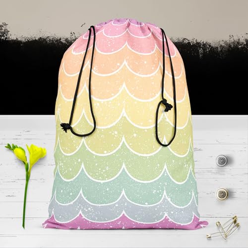Image of ArtzFolio Wavey | Reusable Sack Bag | Bag for Gym, Storage, Vegetable & Travel