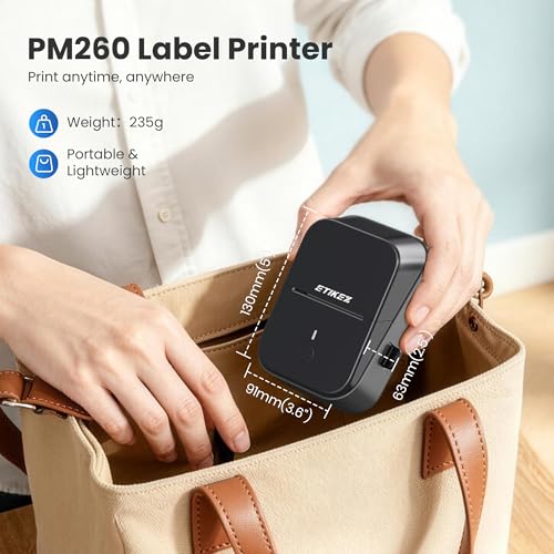 PM260 Label Maker Machine with Tape, 2 Inch Label Tape Maker Bluetooth Label Printer, Inkless Portable Label Maker with Smart AI APP for Home, Kitchen, School, Office Organization, image 2
