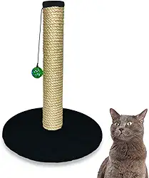 Arranhador para Gatos Torre Base Grande com Carpete Brinquedo Interativo Sisal 8mm (Grafite)