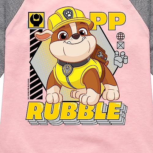 HYBRID APPAREL - Paw Patrol - Rubble Graphic - Toddler & Youth Girls Raglan Graphic T-Shirt3