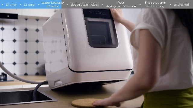 Image of COMFEE' Countertop Dishwasher, Portable Dishwasher with 6L Built-in Water Tank, Mini Dishwasher with More Space Inside, 7 Programs, UV Hygiene& Auto Door Open, for Apartments, Dorms& RVs, White