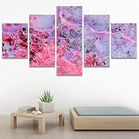 SIGNWIN 5 Panel Canvas Wall Art Modern Art 3D Abstract Abstract Brushstroke Contemporary Digital for Home Decorations Ready to Hang - 60