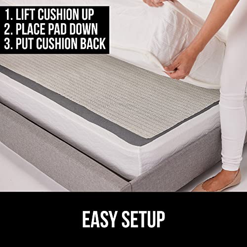 Image of GORILLA GRIP Cushion Gripper, 2 Pack, 22x78 Oversized Sofa, Keeps Couch and Topper Pads from Sliding, Slip Resistant Pad Grips Sofas, Couches and Chair Cushions, Easy Trim Pad, Helps Stop Slipping