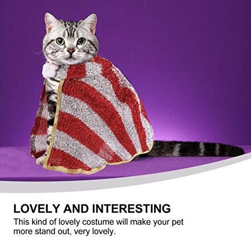 ULTECHNOVO Natal Animal de EstimaÃ§Ã£o Manto AdorÃ¡vel Capa Listrada Manteau Roupas Terno Traje Ninj