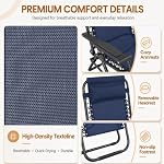 Yaheetech 26" Zero Gravity Recliners Adjustable Set of 2, Navy Blue - Image 6