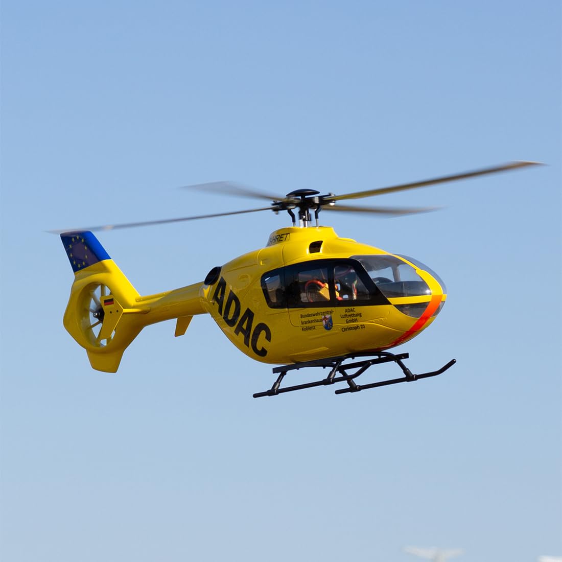 ROBAN EC135 RC Hubschrauber für Erwachsene, 450er-Klasse 2,4 GHz 6 Kanäle realistisches RC Flugzeug mit Vier Rotoren und GPS-Ortung, Steuerung für Links- und Rechtshänder (RTF)