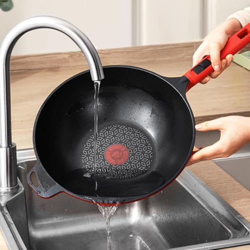 Wok de Piedra Medical 30 cm Antiadherente Rojo miniatura 6