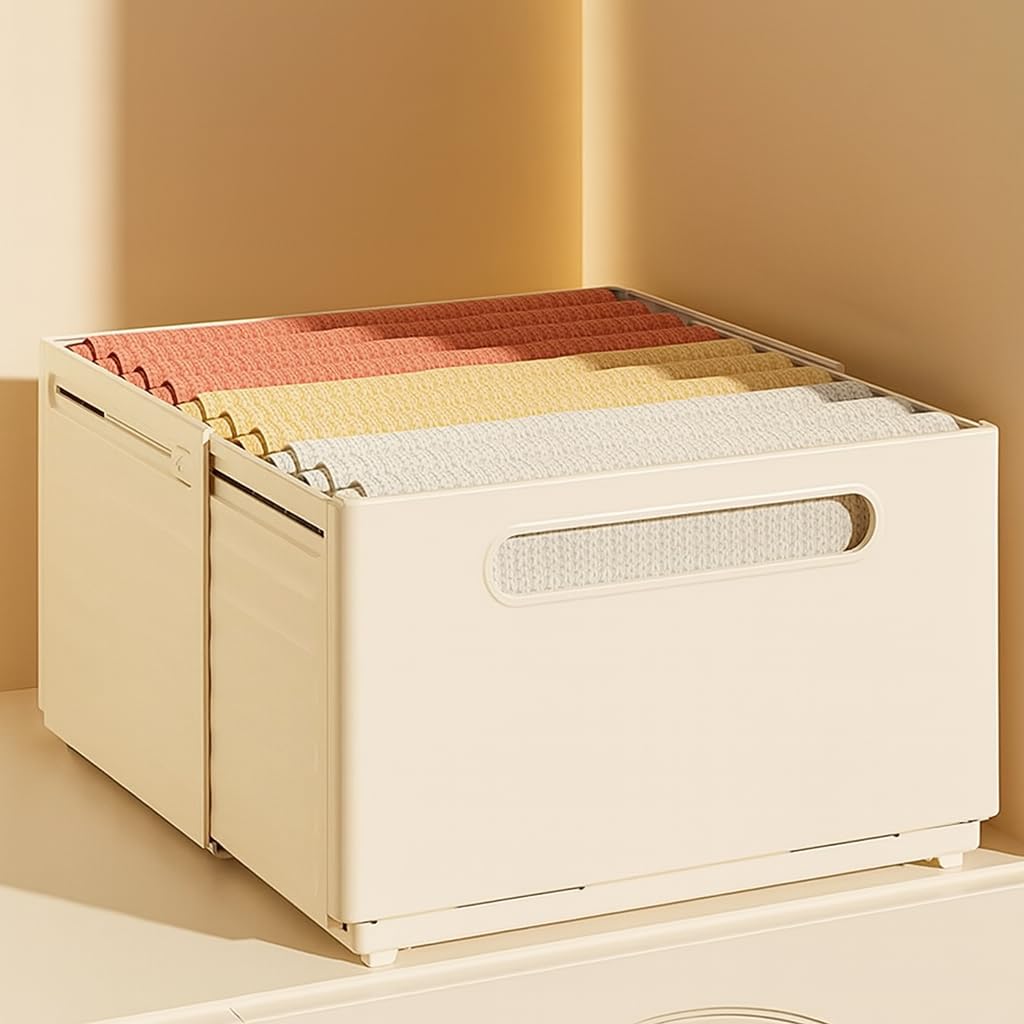 Large Expandable Storage Box, 30cm Width, 20cm Height, Adjustable