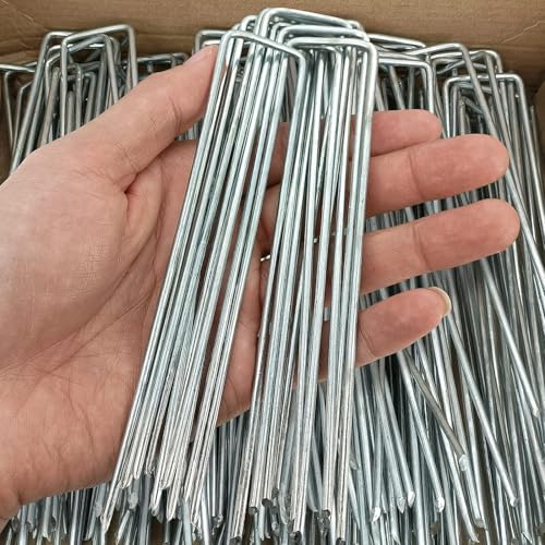 50 Pcs 6 inch Garden Landscape Staples Galvanized Pins 11Gauge