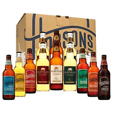 Hobsons Mixed Gift Set Case of Premium English Real Ale, Beer & Cider - 12 x 500ml Bottles - From a Craft UK Brewer Cover