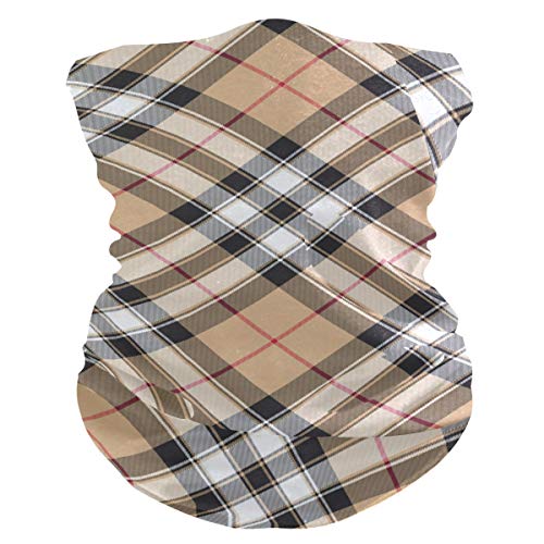 Sawhonn Ecosse Vintage Plaid Diagonal Bandeau Foulard Écharpe Masque Bandana Bandeaux de Magique Cagoules Headwraps pour Le Sport Femmes Hommes