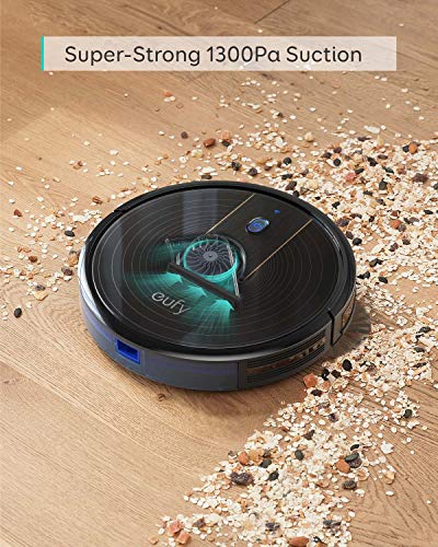 Image of eufy by Anker, BoostIQ RoboVac 15C, Wi-Fi, Upgraded, Super-Thin, 1300Pa Strong Suction, Quiet, Self-Charging Robotic Vacuum Cleaner, Cleans Hard Floors to Medium-Pile Carpets (Black)