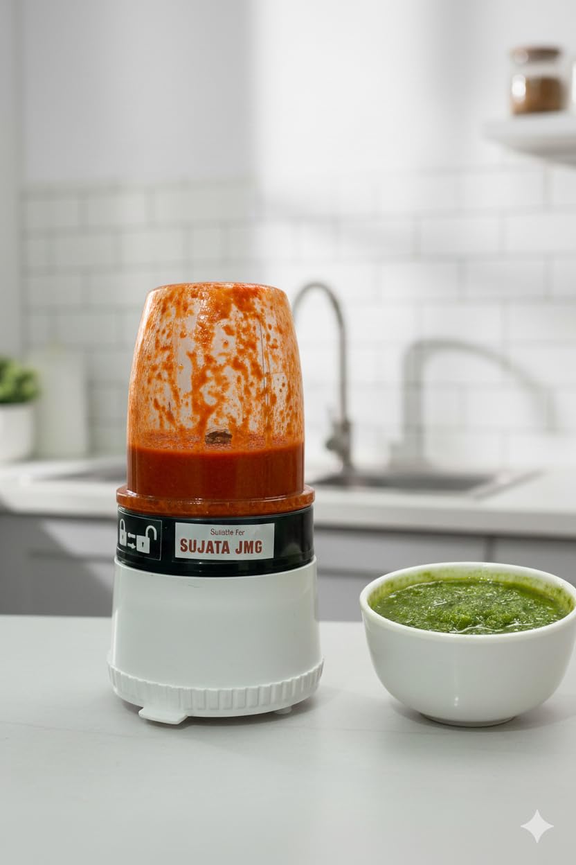 Fancy Bullet MG & JMG Chutney Jar/Grinders Transparent Heavy Quality Jar & Suitable For Sujata A Compatible Powermatic, Dynamix, Supermix, Multimix & Frootmix – Heavy-Duty Mixer Jar [350 ml]-image-32