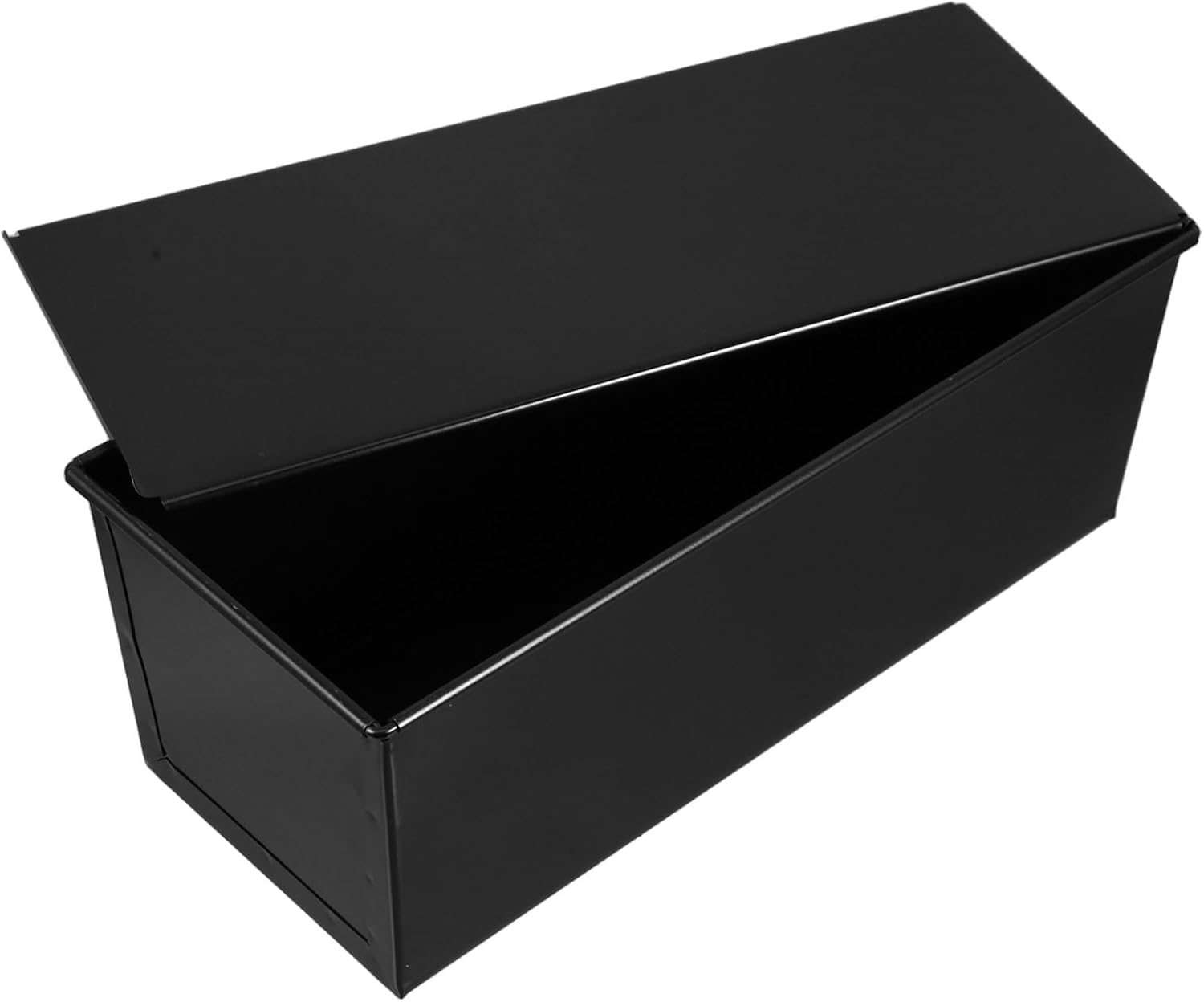 Black Rectangular Bread Loaf Pan with Sliding Lid, 1000g Toast Mold Baking Pan for Home Kitchen Oven Use