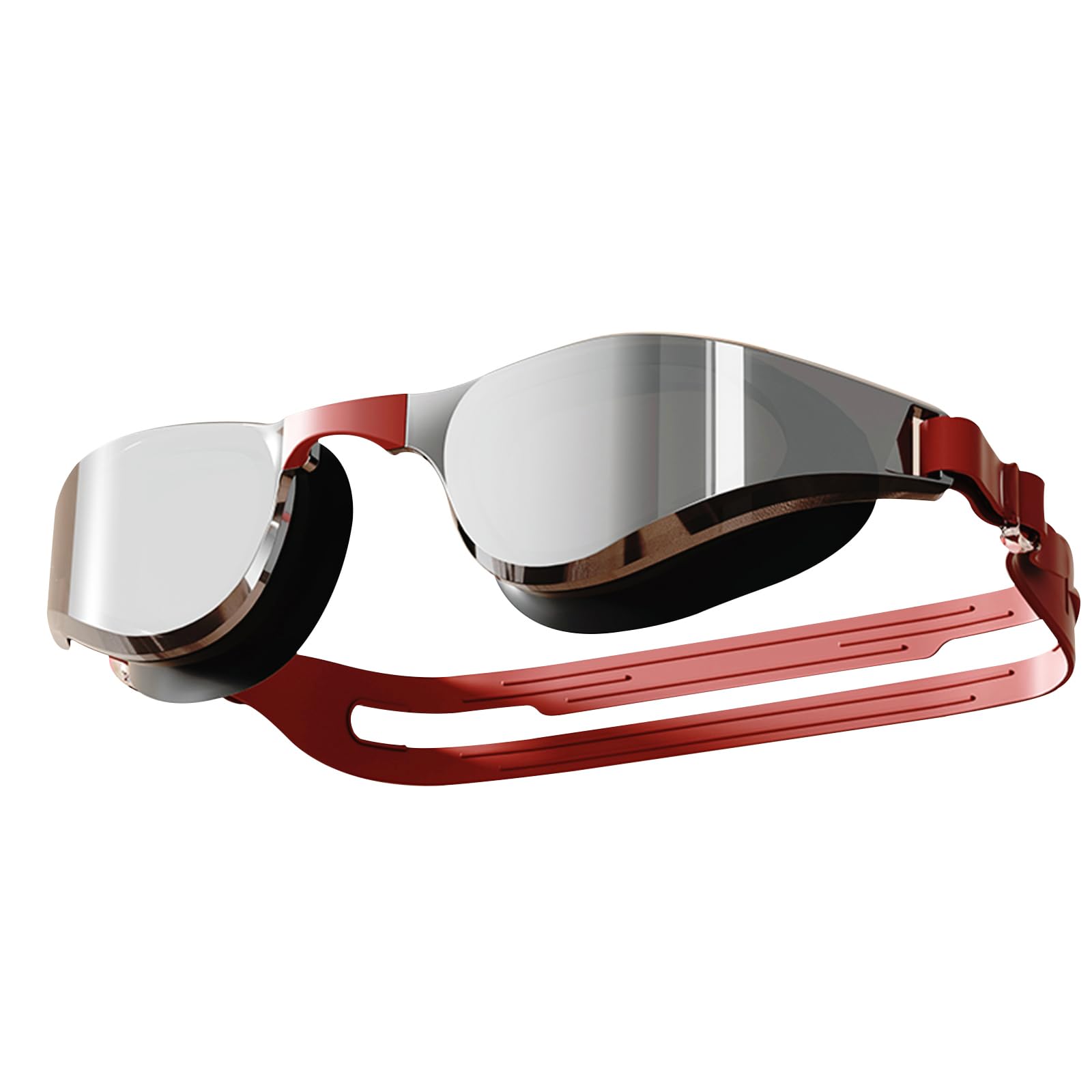 ACGXIXT Anti Fog Swim Goggles UV Protection, Unisex Adjustable Silicone Strap 3D Seal, Leakproof for Pool Snorkeling (Mirror)