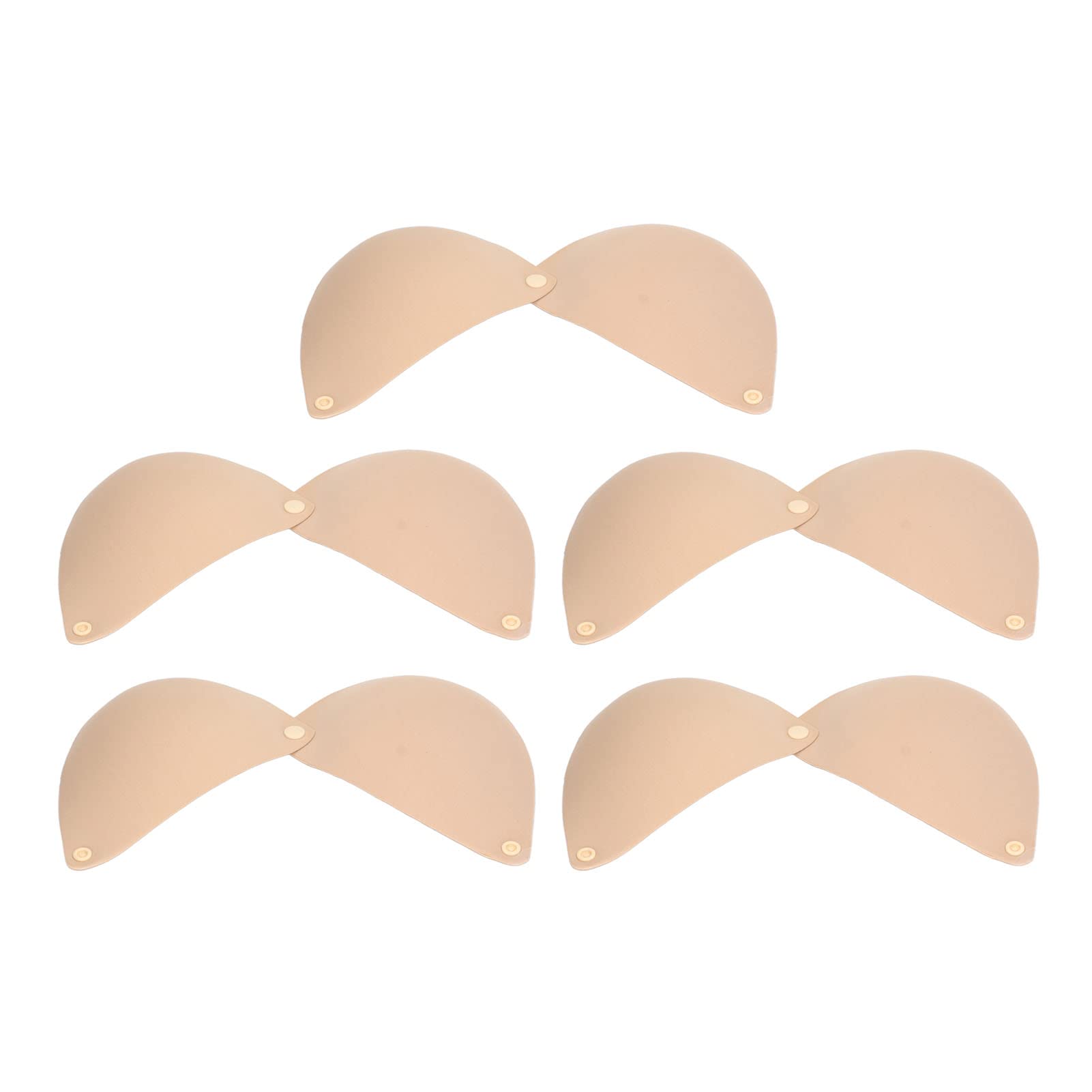 per reggiseno adesivo da donna, spinta senza spalline, dispositivo di fissaggio a scatto in silicone, sollevamento del seno laterale 3D, reggiseno appiccicoso, set 5pc (C)