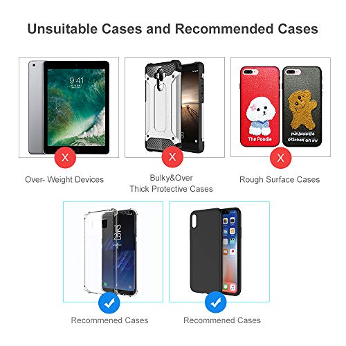 FLOVEME KFZ Handyhalterung Auto Magnet Lüftung, Universal Handyhalter Auto Zubehör mit 5 Starke Magnet 4 Metallplatten, Kompatibel für iPhone Samsung Huawei - Schwarz 6