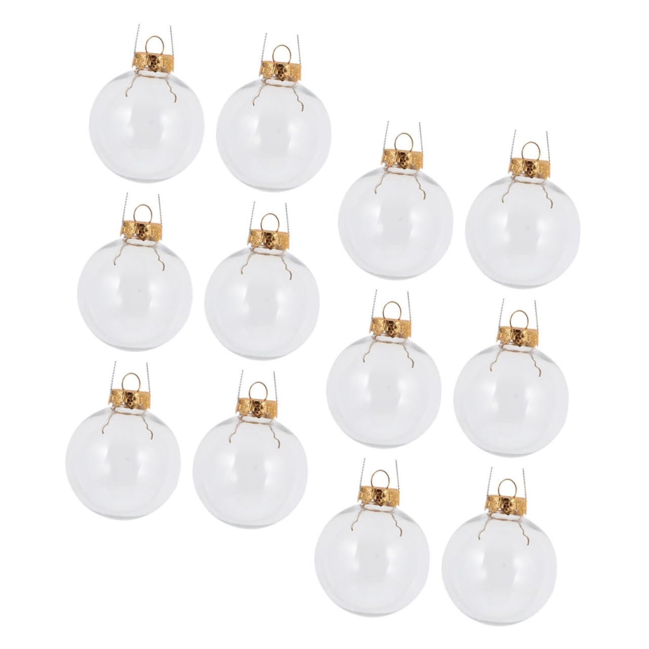 12 Piezas Bolas Colgantes Navideñas Decorativas de Pet Resistentes para Árbol de Navidad Adornos Festivos Reutilizables para Decoración del Hogar y Fiestas