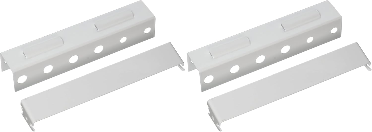 Wall Control Pegboard Screwdriver Holder Bracket Slotted Metal Pegboard Accessory Pegboard and Slotted Tool Board – White (Pack of 2)