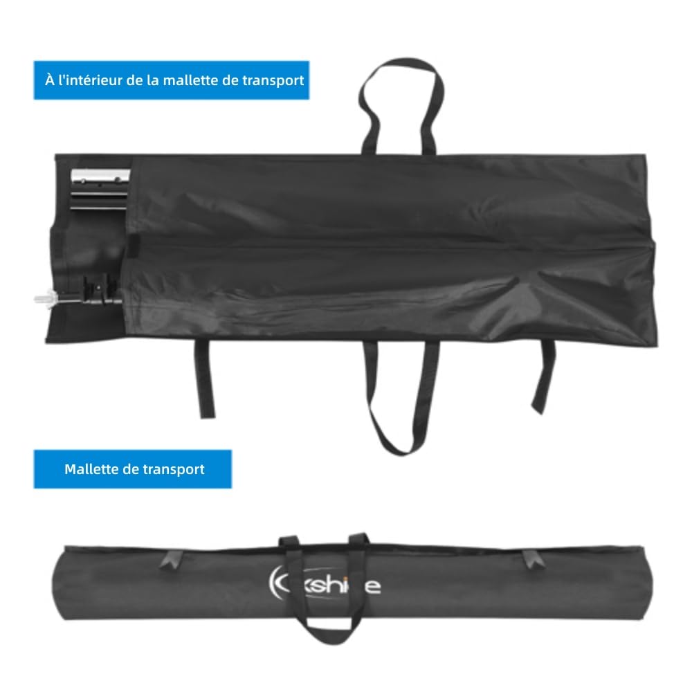 Outvita T-Forme Support Fond Photo 260 x 150cm,Support Toile de Fond Photo Trépied Réglable avec 4 Pinces,pour Professionnel Fond Studio Photo,Photographie Portrait, G49000032