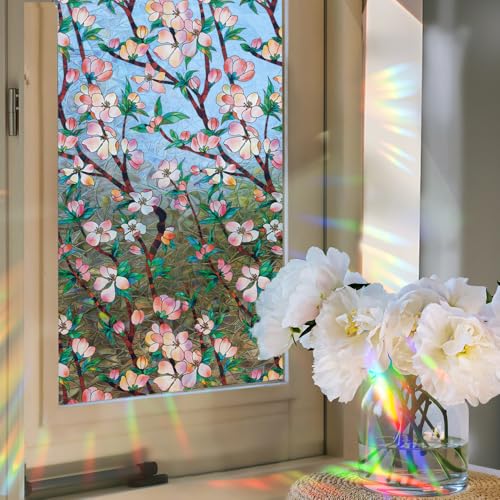 Vinilo Decorativo Floral Rosa para Ventanas 40 x 16 in miniatura 3