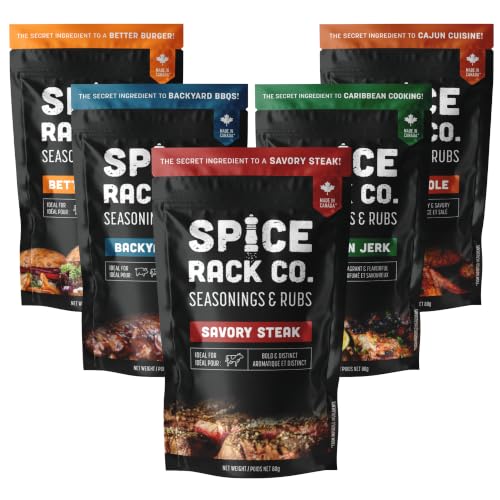 Spice Rack Co. BBQ Seasonings And Rubs - Smoking & Grilling Spices and Seasonings Sets, Grilling...