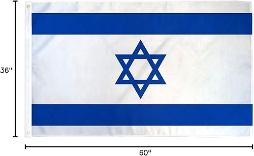 Miniatura 2 de Bandera de país de Israel, nueva serie Ultrabreeze, poliéster de 3 x 5 pies