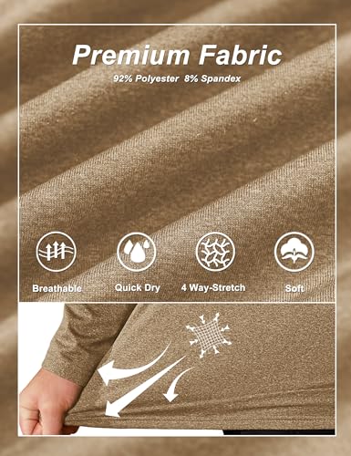 Image of TACVASEN Men's Sports Shirts 1 /4 Zip Long Sleeve Fleece Lined Running Workout Pullover Tops Sweatshirt