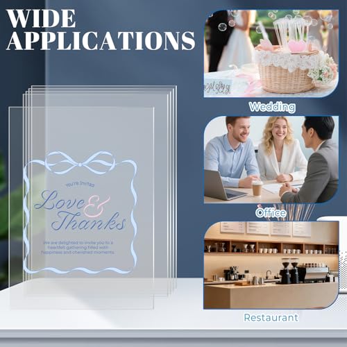 Image of TKOnline 30 PCS Plexiglass Sheets, 5 inch x 7 inch x 0.02 Clear PET Sheet Panels, Clear Acrylic Plastic Sheet for Picture Frame, Invitations, Poster Frames Plastic Board