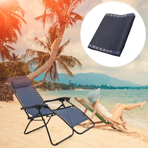 Lona de poliéster azul de alta resistencia, funda para tumbona duradera 8