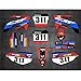 Team Grafik Motorrad CRF 250R Graphics Aufkleber Aufkleber Hintergründe Kits für Honda CRF250R CRF 250 2004 2005 2006 2007 2008 2009 Motocross Aufkleber (Color : 4)