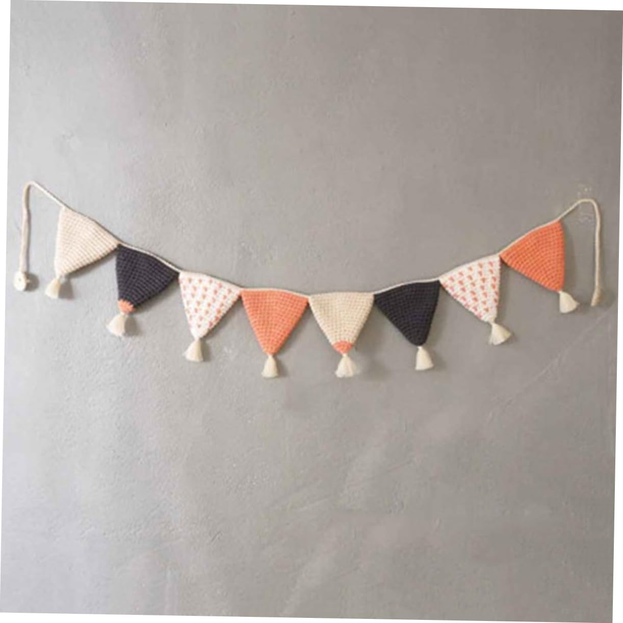 VICASKY 3 Piezas pancartas guirnalda de pancartas del empavesado de algodón triángulo decoración pared decoración de pared guirnalda del empavesado banderín