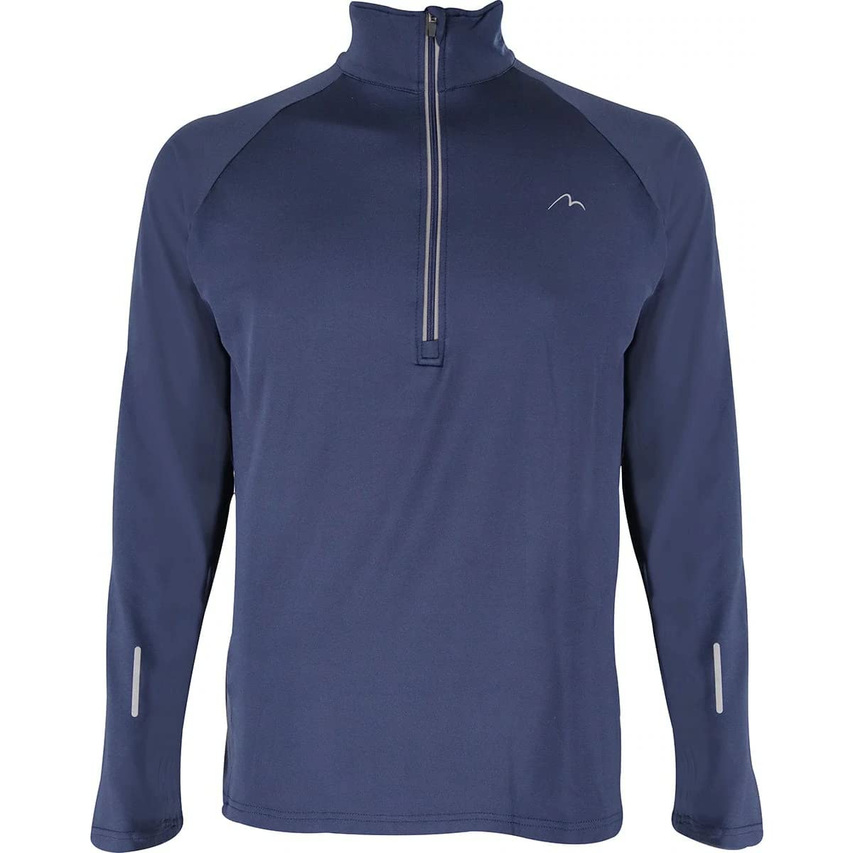 More MileAlaska Half Zip Long Sleeve Mens Running Top - Navy
