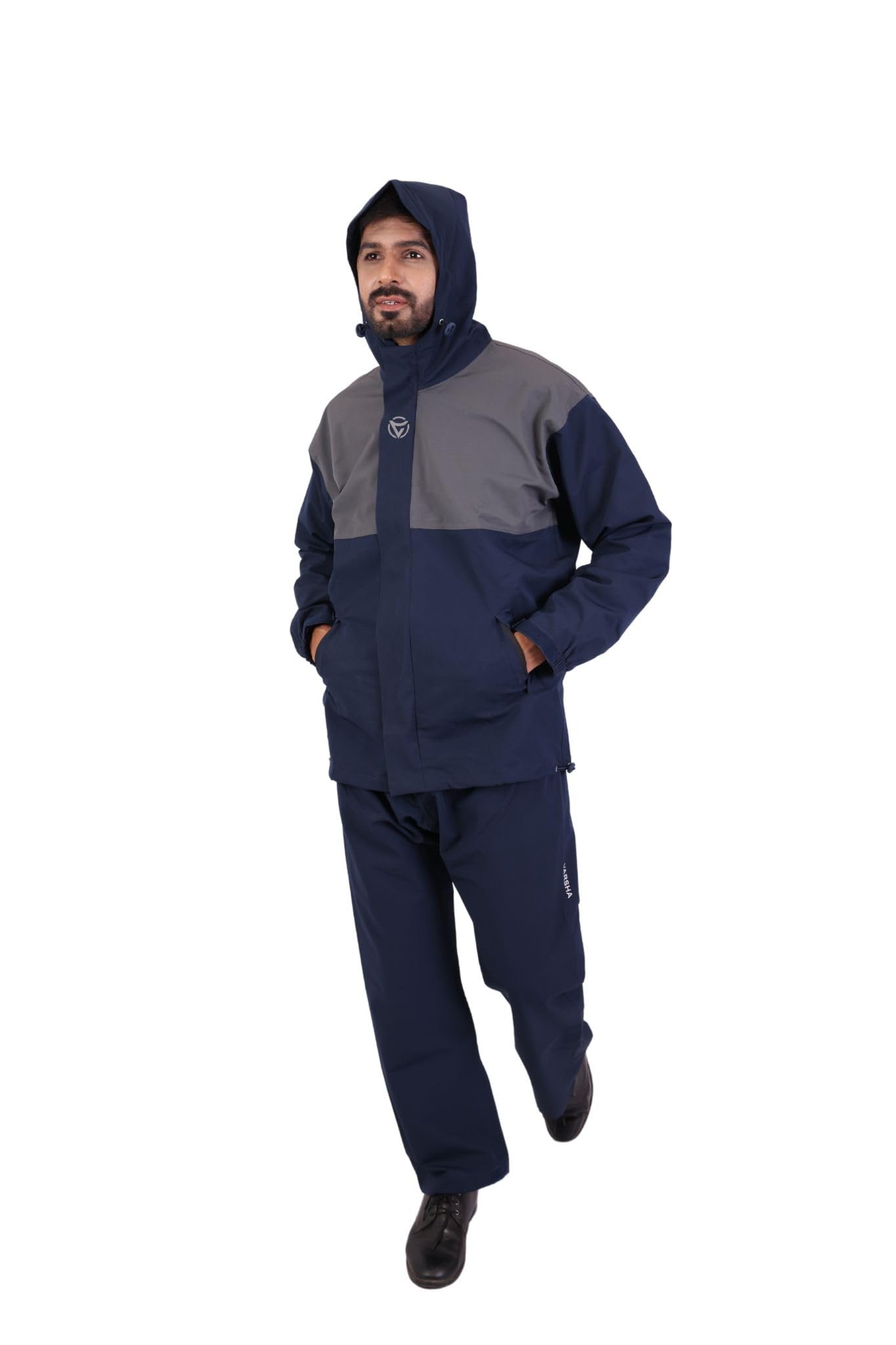 VARSHA - Premium Waterproof Rain Coat for Men,Seam-Sealed Taping Single layer Raincoat with High Neck, Adjustable Hood & Utility Pockets(VN-10)-image-28