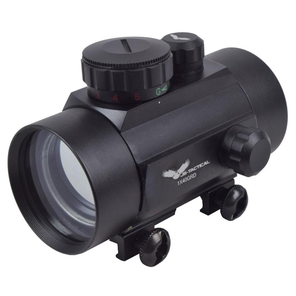 Red Dot JS-Tactical 1x40mm Negro| Mira Red Dot/Quick Shot con ampliación de 1X - Visor para escopetas, Rifles, carabinas y Pistolas de Aire comprimido/Airsoft