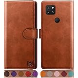 SUANPOT RFID Blocking Wallet Case for PU T-Mobile Revvl V 5G （Non Revvl V+） (Light Brown)