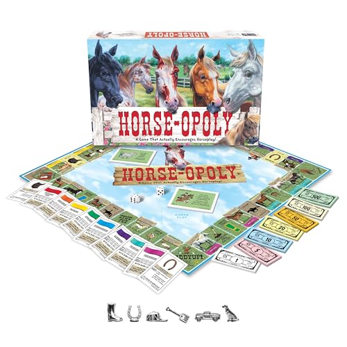 Juego de mesa Horse-Opoly para familias y niños miniatura 2